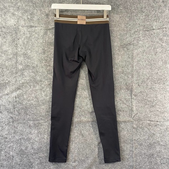 Olympia Leggings XS Black Moto Mid Rise Compression Workout - Picture 3 of 13